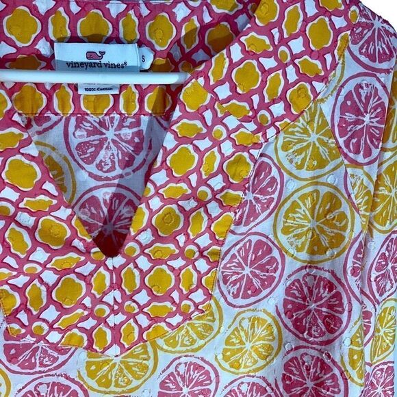 Vineyard Vines Citrus Tunic, S. 100% Cotton. Dress Beach Cover Up. Summer! - Picture 10 of 11